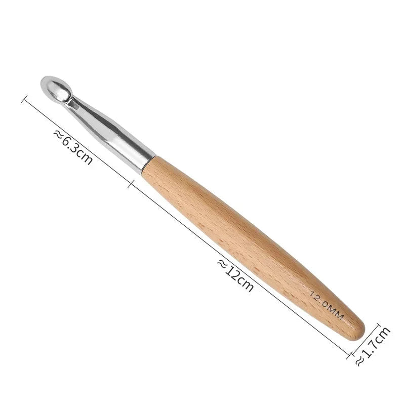 Maschly 11-teiliges Häkelnadel-Set mit Holzgriff – Nadeln für Stricken und Handarbeiten