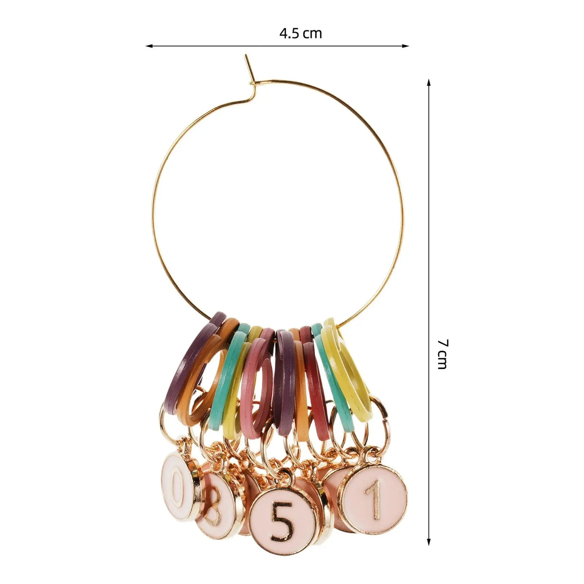 Maschly Maschenmarkierer-Set aus Legierung – Strick- und Häkelclips im Katzenohren-Design