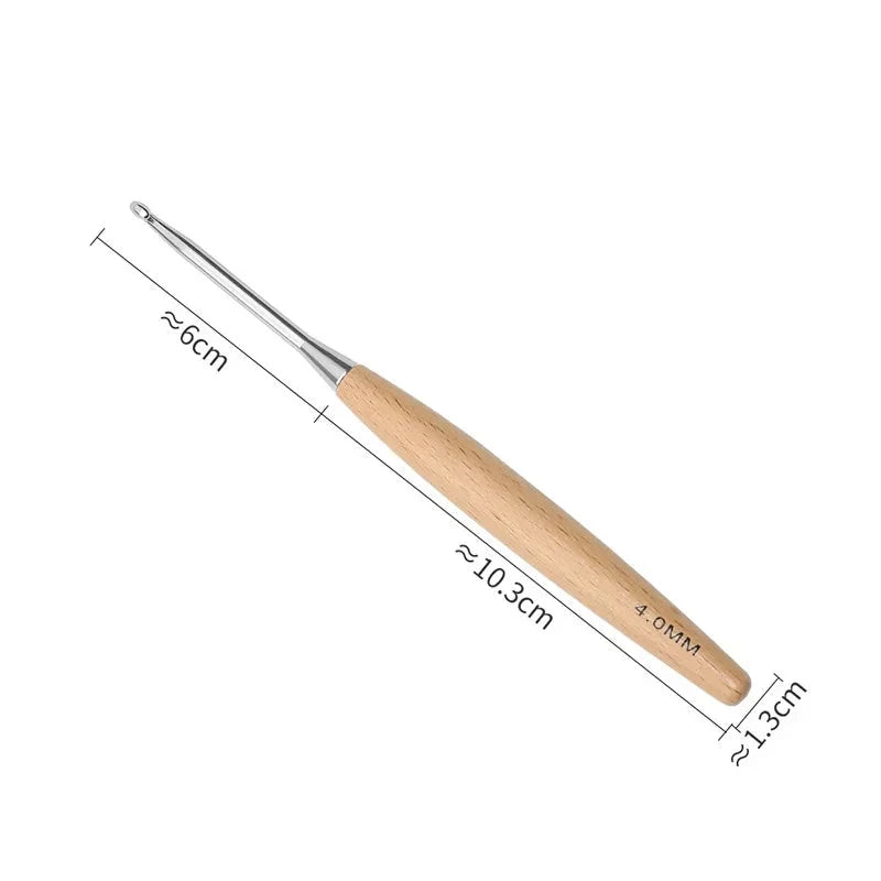 Maschly 11-teiliges Häkelnadel-Set mit Holzgriff – Nadeln für Stricken und Handarbeiten