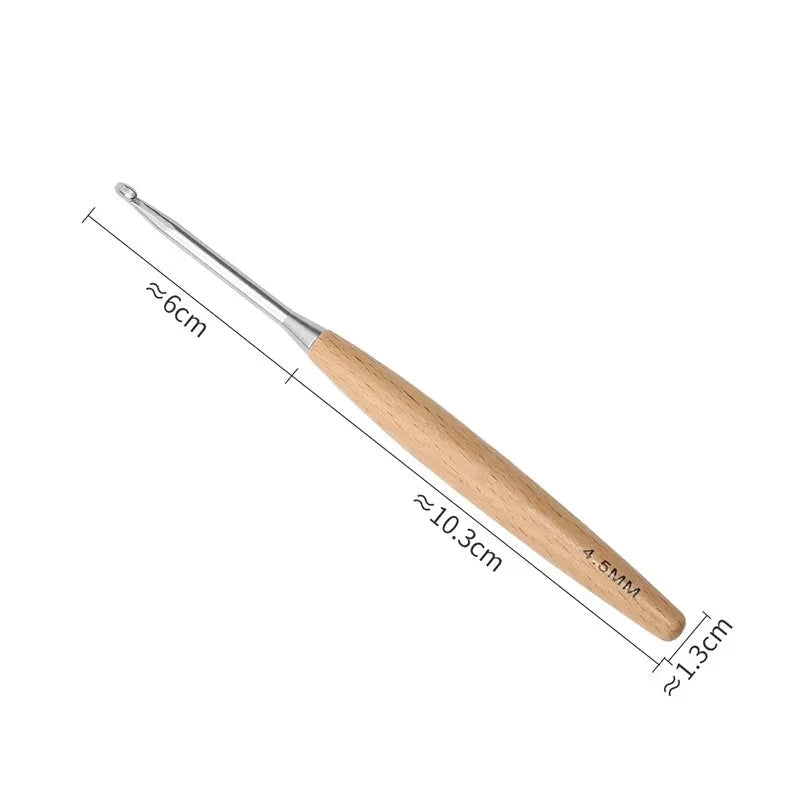 Maschly 11-teiliges Häkelnadel-Set mit Holzgriff – Nadeln für Stricken und Handarbeiten