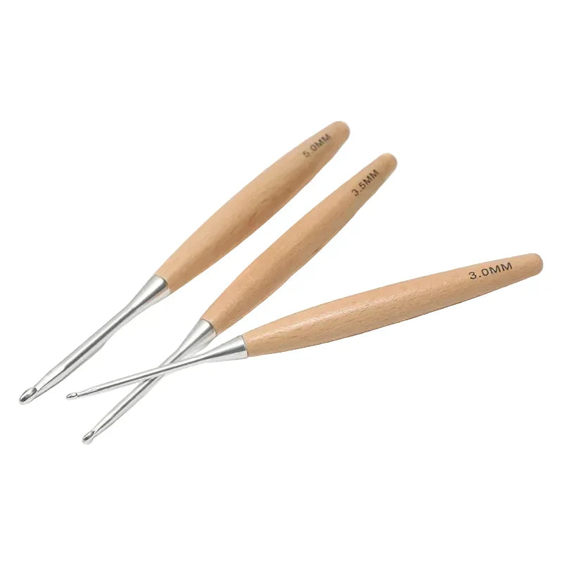 Maschly 11-teiliges Häkelnadel-Set mit Holzgriff – Nadeln für Stricken und Handarbeiten