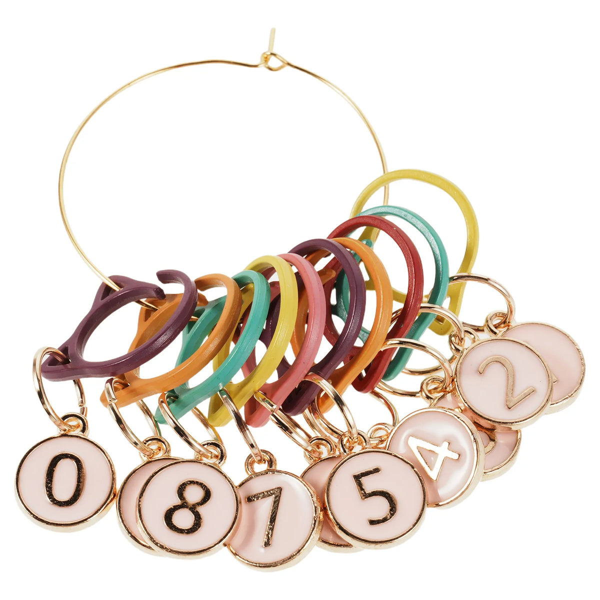 Maschly Maschenmarkierer-Set aus Legierung – Strick- und Häkelclips im Katzenohren-Design