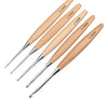 Maschly 13-teiliges Häkelnadel-Set aus Holz – Größen 3 bis 12 mm, polierter Griff