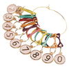 Maschly Maschenmarkierer-Set aus Legierung – Strick- und Häkelclips im Katzenohren-Design