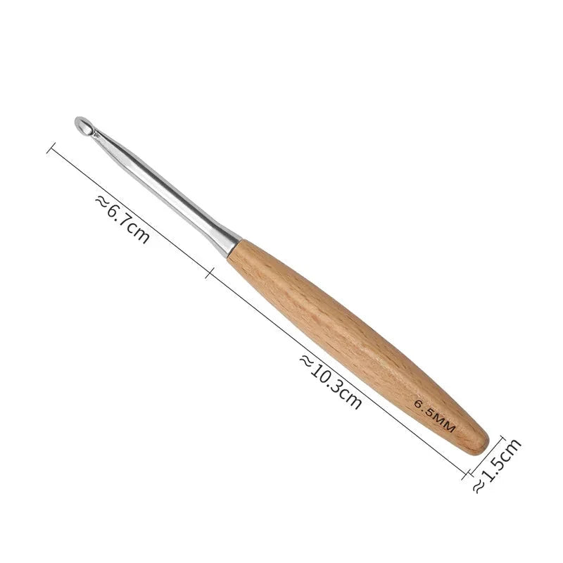 Maschly 11-teiliges Häkelnadel-Set mit Holzgriff – Nadeln für Stricken und Handarbeiten